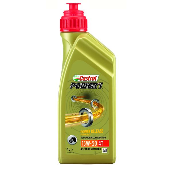 4 stokes engine oil Castrol Power 1 4-stroke Sae 15w50 Partly Synthetic 1 Liter - 2208261-15044d