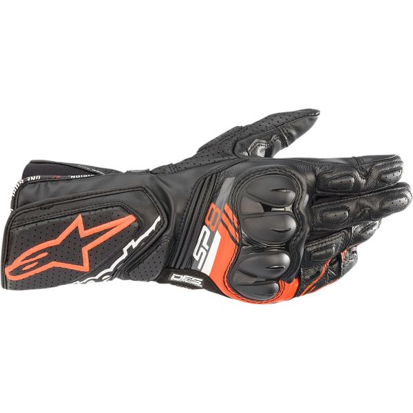 Gloves Racing Alpinestars SP-8 V3 Black/Red Leather Moto Gloves