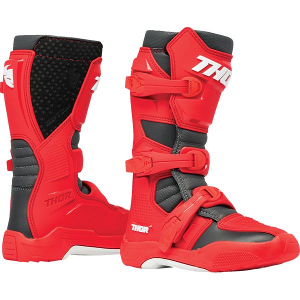 Kids Boots MX-Enduro Thor Moto MX/Enduro Boots Youth Blitz Xr Red/Charcoal 24