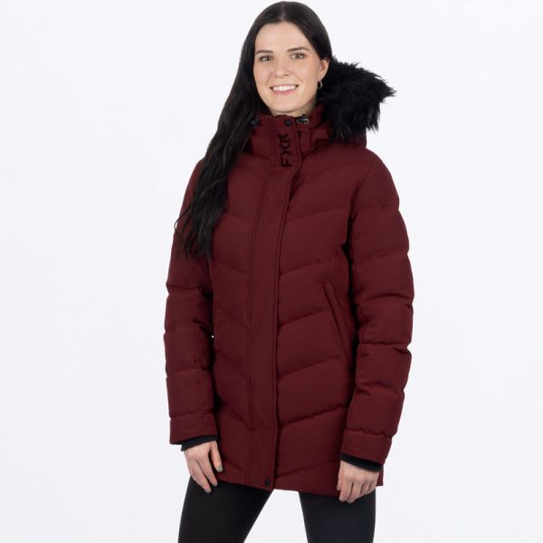 Women's Jackets FXR Snowmobil Insulated Sage Lady Jacket Merlot/Black 24