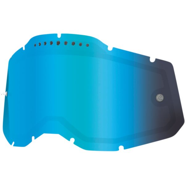 Goggle Accessories 100 la suta Goggles Replacement Lens Accuri 2/Racecraft 2/Strata 2 Dual Vented Mirror Blue