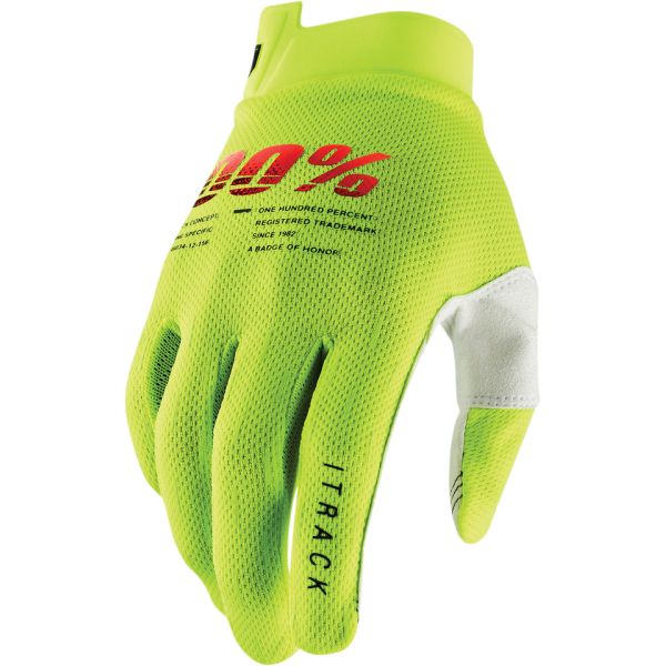 Kids Gloves MX-Enduro 100 la suta Moto Youth Glove MX/Enduro Itrack Fluorescent Yellow 10009-00007