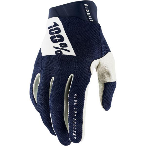 Gloves MX-Enduro 100 la suta Moto Gloves MX/Enduro Ridefit White-Navy   10010-00028