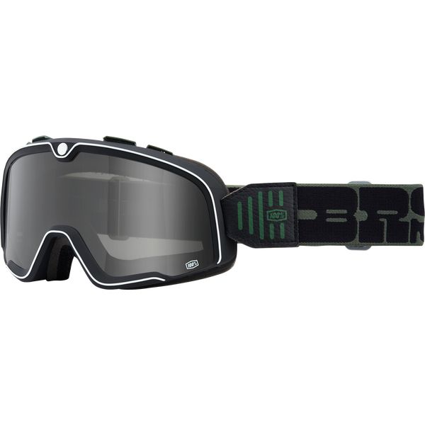  100 la suta Enduro Moto Goggles Barstow Black Clear Lens