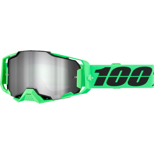 100 la suta Moto MX/Enduro Goggles Armega Anza 2 Mirror-Silver Lens 50005-00025