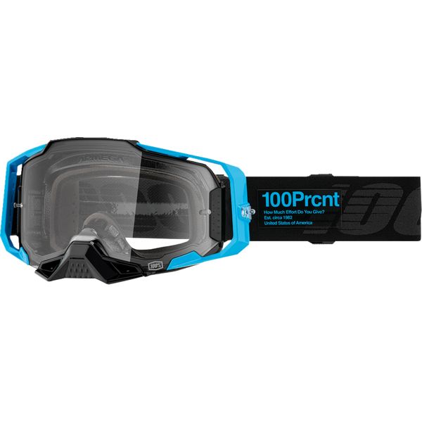  100 la suta Moto MX/Enduro Goggles Armega Barely 2 Clear Lens 50004-00027