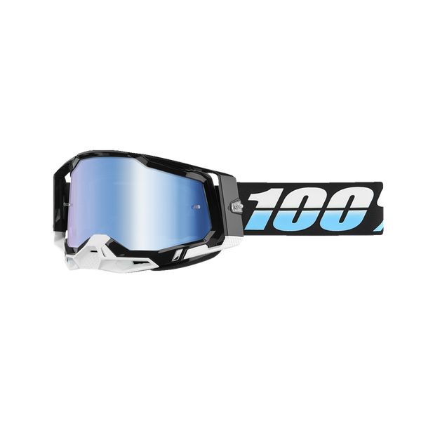  100 la suta Moto MX/Enduro Goggles Racecraft 2 Arkana Blue-Mirror  Lens 50010-00023