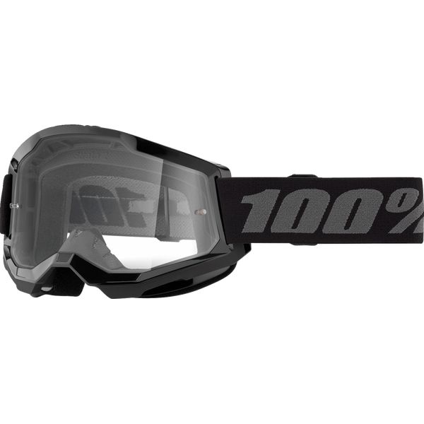 Goggles MX-Enduro 100 la suta Youth Moto MX/Enduro Goggles Strata 2 Black Clear Lens 50031-00007