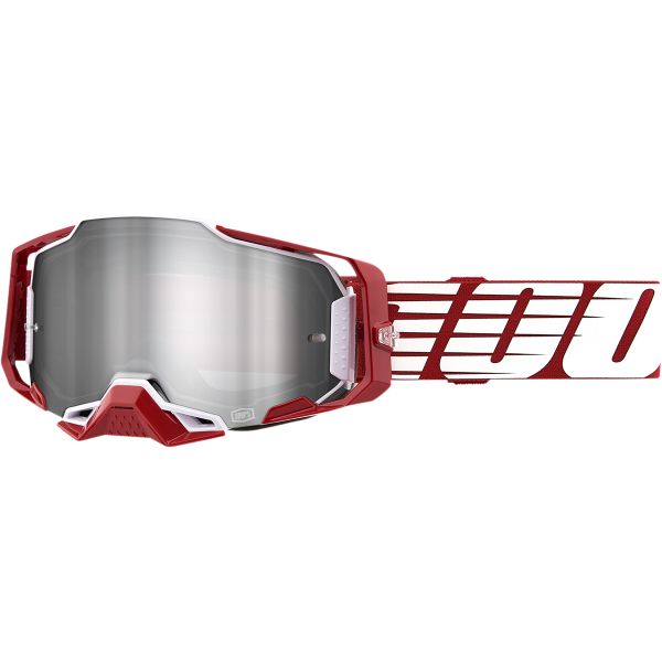 Goggles MX-Enduro 100 la suta Goggle MX Armega O D Mirror Red/Silver Lens - 50005-00009