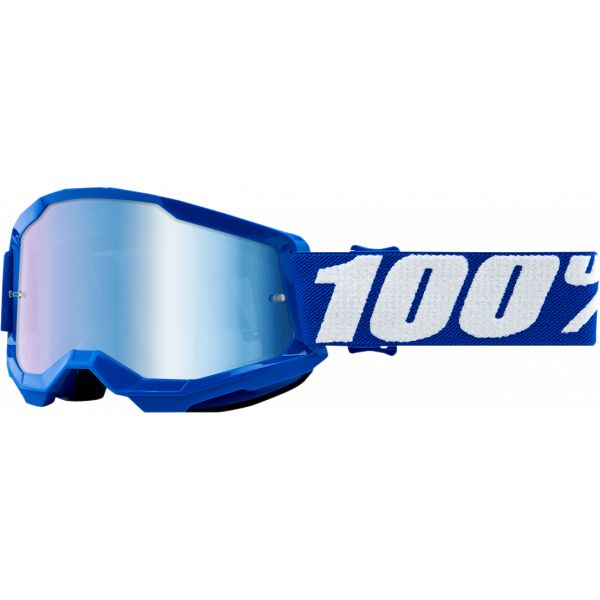 Kids Goggles MX-Enduro 100 la suta Strata 2 Blue Mirror Lens Youth Goggles