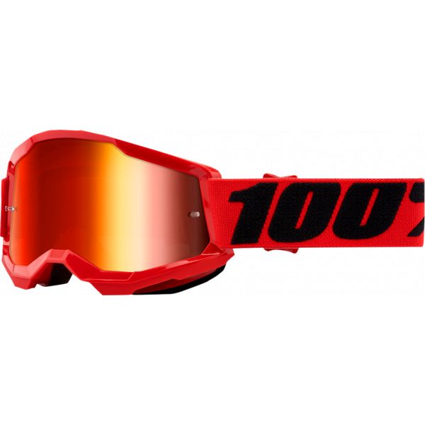 Kids Goggles MX-Enduro 100 la suta Strata 2 Red Mirror Lens Youth Goggles