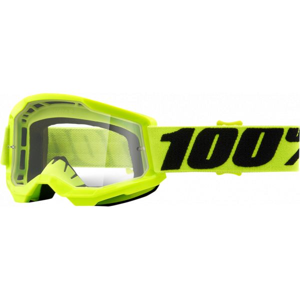 Kids Goggles MX-Enduro 100 la suta Strata 2 Yellow Clear Lens Youth Goggles