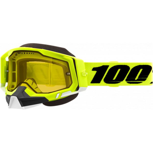 Goggles 100 la suta Racecraft 2 Snowmobil Goggles Fluo Yellow