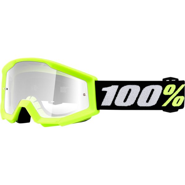 Kids Goggles MX-Enduro 100 la suta Strata Mini Grom Yellow Clear Lens Youth Goggles