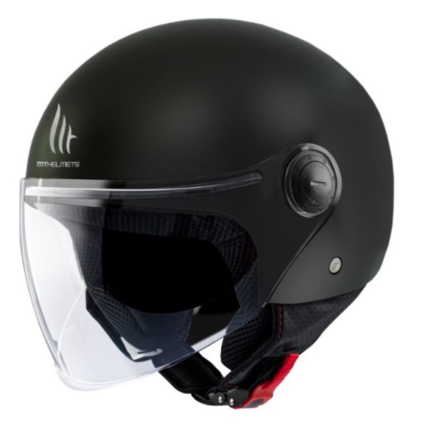 Jet helmets MT Helmets Open Face/Jet Motorcycle Helmet Street A1 Glossy Black