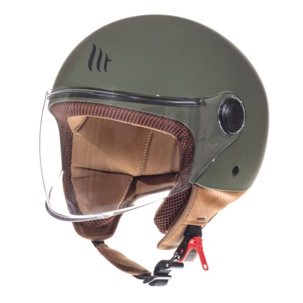 Casti Moto Jet (Open Face) MT Helmets Casca Moto Open Face/Jet Street S A6 Matt Green