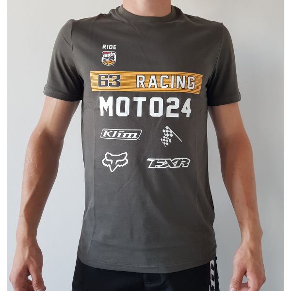 Casual T-shirts/Shirts Moto24 63 Racing Grey Tee