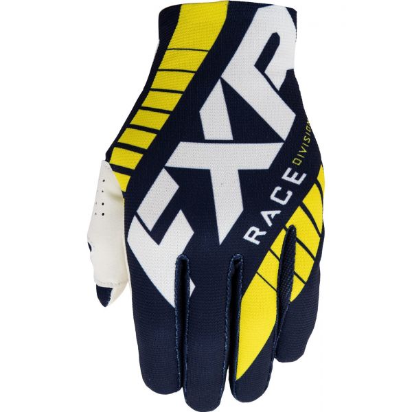 Gloves MX-Enduro FXR MX Slip-On Lite MX Navy/Yellow/White Gloves