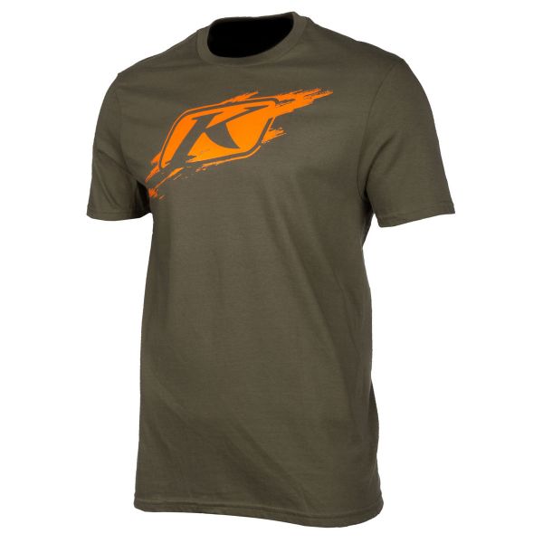 Casual T-shirts/Shirts Klim Scuffed SS T Olive/Strike Orange