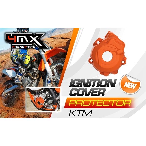 Shields and Guards 4MX KTM 4T 14-16 Orange Ignition Cover