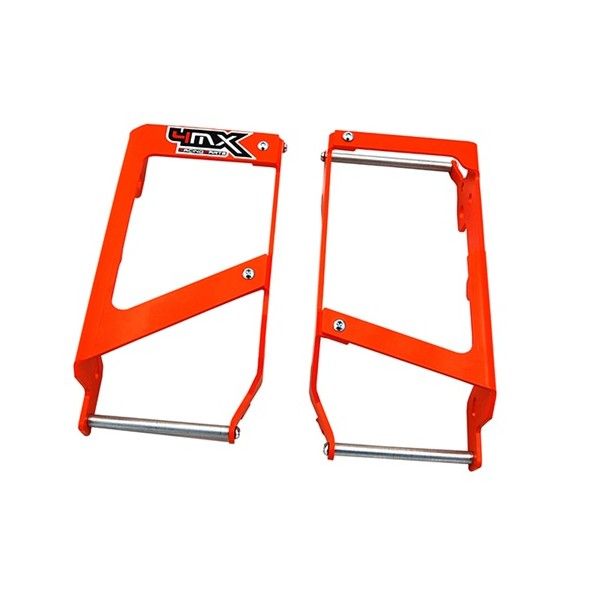  4MX 2007-2015 Aluminium Radiator Guards KTM orange 4MX