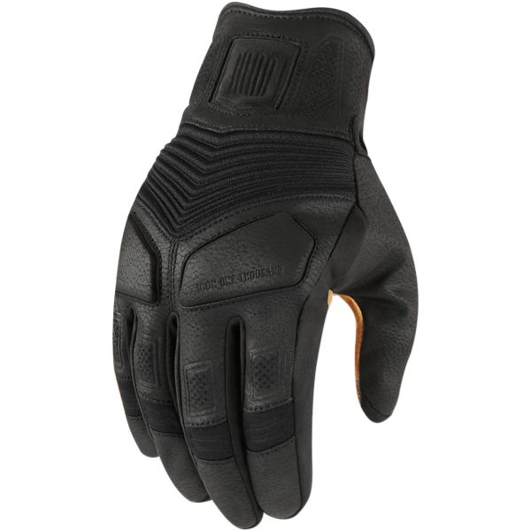 Gloves Racing Icon Nightbreed Black Leather Moto Gloves