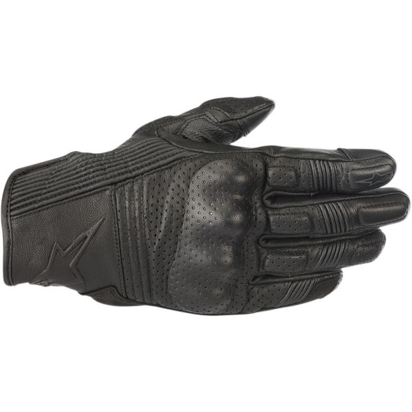 Gloves Racing Alpinestars Mustang V2 Leather Long Black Gloves
