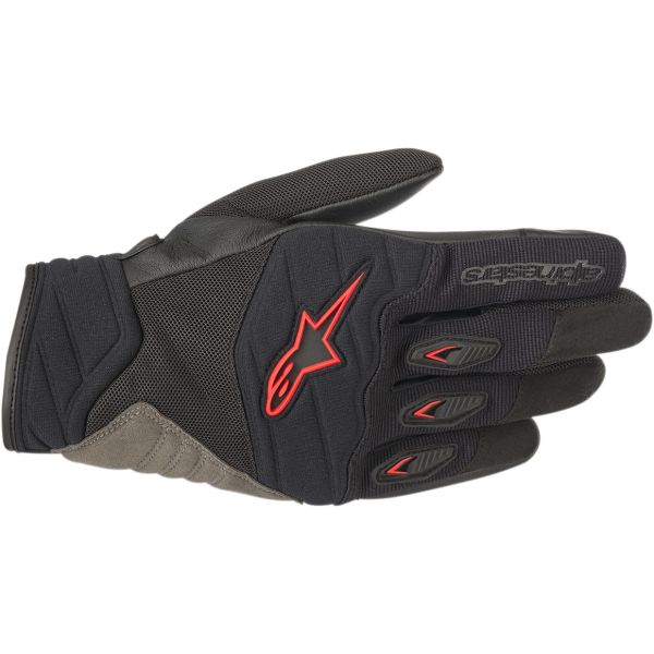 Gloves Racing Alpinestars Shore Road Riding Black / Red Textile Gloves