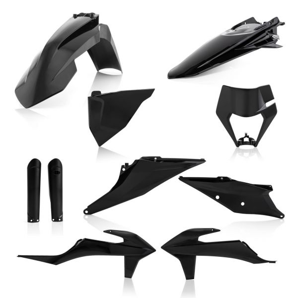 Plastics MX-Enduro Acerbis Full Plastic Body Kit KTM EXC/EXC-F Black 20-23
