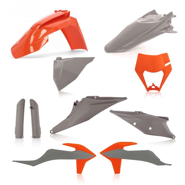 Plastics MX-Enduro Acerbis Full Plastic Body Kit KTM EXC/EXC-F Grey/Orange 20-23