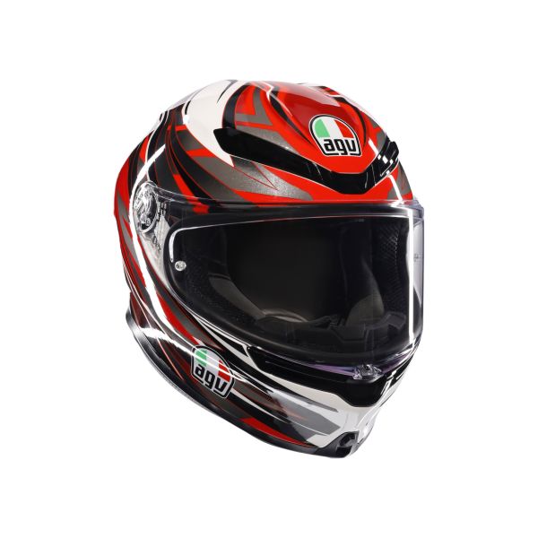 AGV Helmets AGV Moto Helmet K6 S Agv E2206 Mplk Reeval White/Red/Grey 24