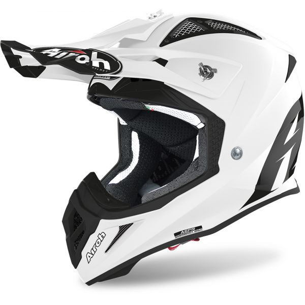 Helmets MX-Enduro Airoh Aviator Ace Color White Matt Helmet