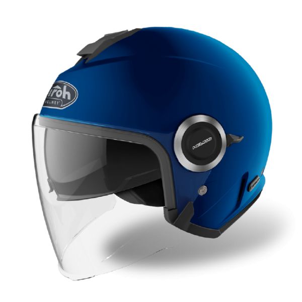 Jet helmets Airoh Moto Helmet Jet Helios Color Blue Matt
