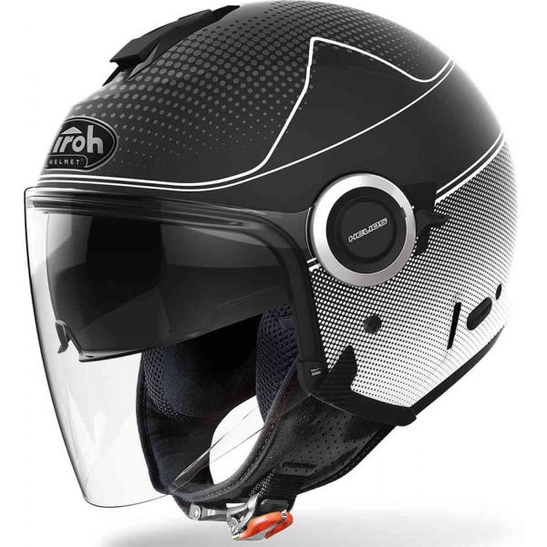  Airoh Moto Helmet Jet Helios Map Black Matt