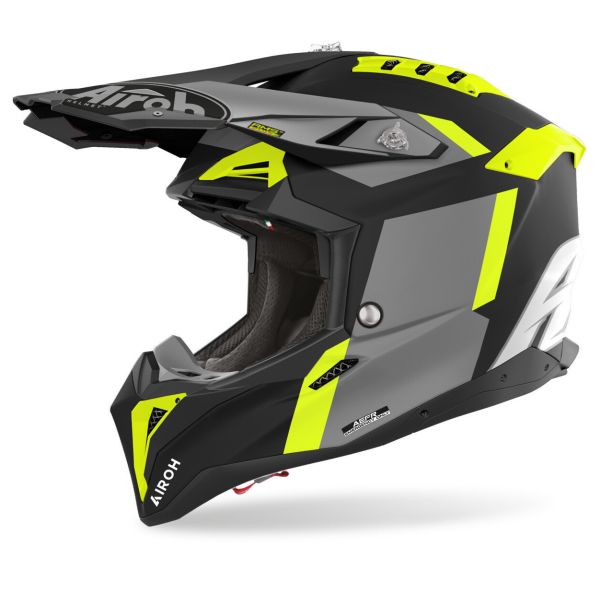 Helmets MX-Enduro Airoh Moto MX/Enduro Helmet Aviator 3 Glory Yellow Matt 24