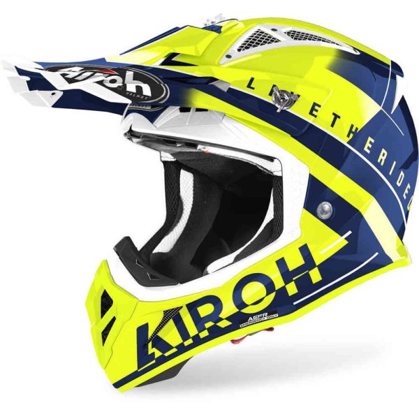 Helmets MX-Enduro Airoh Enduro Moto Helmet Aviator Ace Amaze Blue Gloss 23