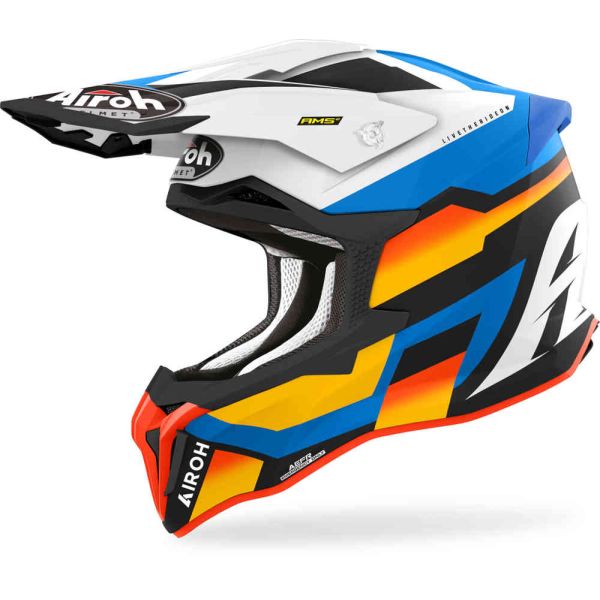 Helmets MX-Enduro Airoh Moto MX/Enduro Helmet Strycker Glam Blue Matt 24
