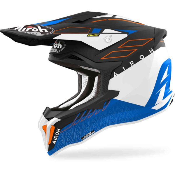 Helmets MX-Enduro Airoh Moto MX/Enduro Helmet Strycker Skin Blue Matt 24