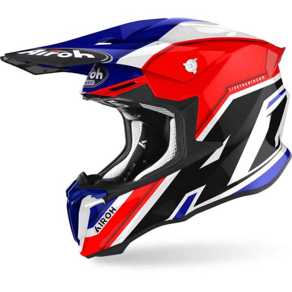 Helmets MX-Enduro Airoh Enduro Moto Helmet Twist 2.0 Shaken Blue Gloss 23