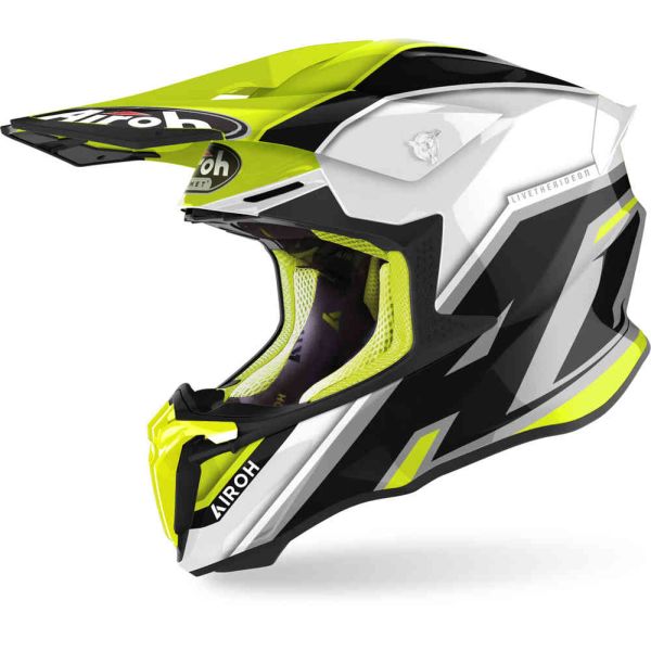 Helmets MX-Enduro Airoh Enduro Moto Helmet Twist 2.0 Shaken Yellow Gloss 23