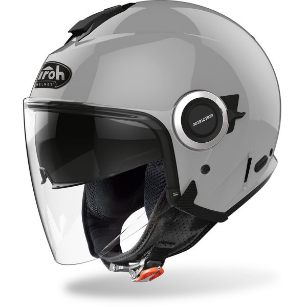 Jet helmets Airoh Moto Jet Helios Concrete Grey Gloss Helmet