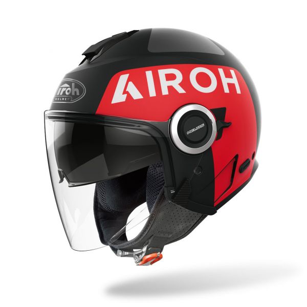 Jet helmets Airoh Moto Helmet Jet Helios Up Black Matt
