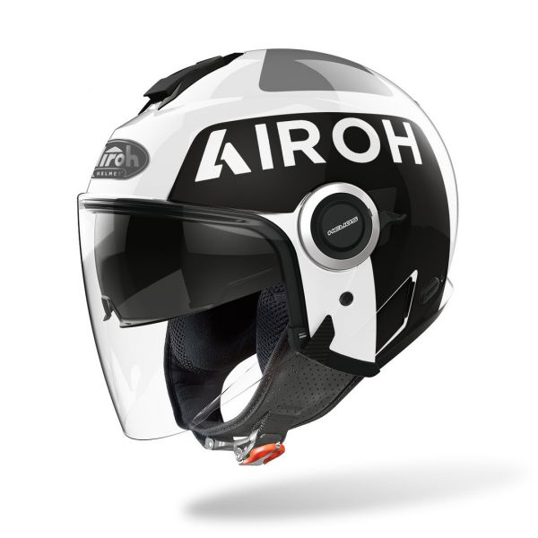 Jet helmets Airoh Moto Helmet Jet Helios Up White Gloss