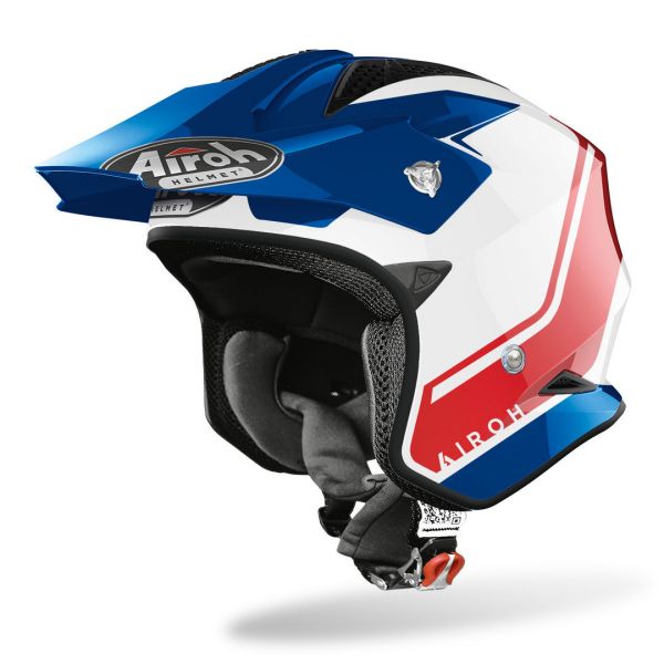 Jet helmets Airoh Jet Helmet Trr-S Keen Blue/Red Gloss