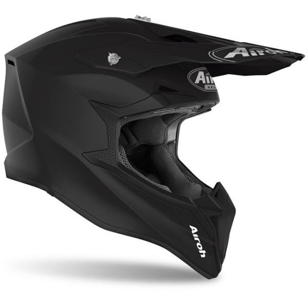 Kids Helmets MX-Enduro Airoh Youth Moto MX Helmet Wraap Solid Black Matt
