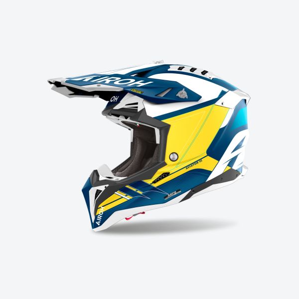  Airoh Casca Moto Mx/Enduro Aviator 3 Saber Blue Matt 24