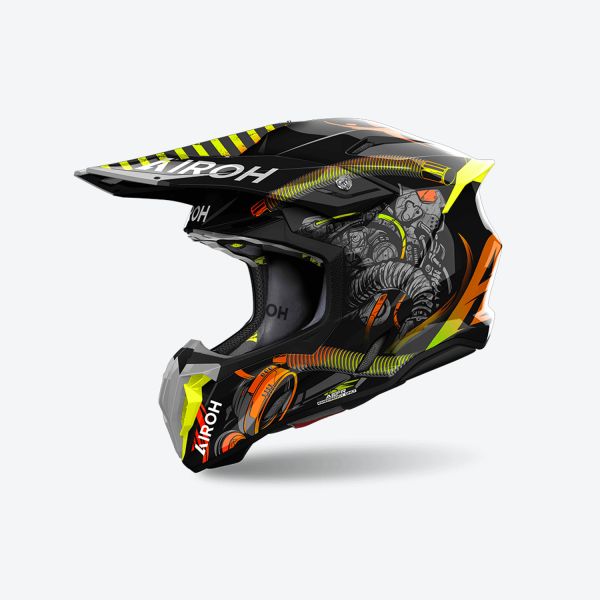  Airoh Moto MX/Enduro Helmet Twist 3 Toxic 24