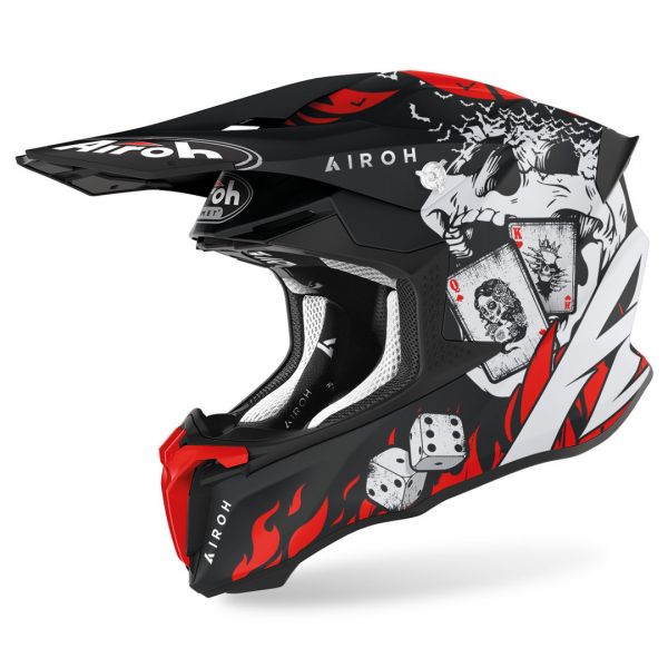 Helmets MX-Enduro Airoh Moto MX Helmet Twist 2.0  Bit Hell Black/Red