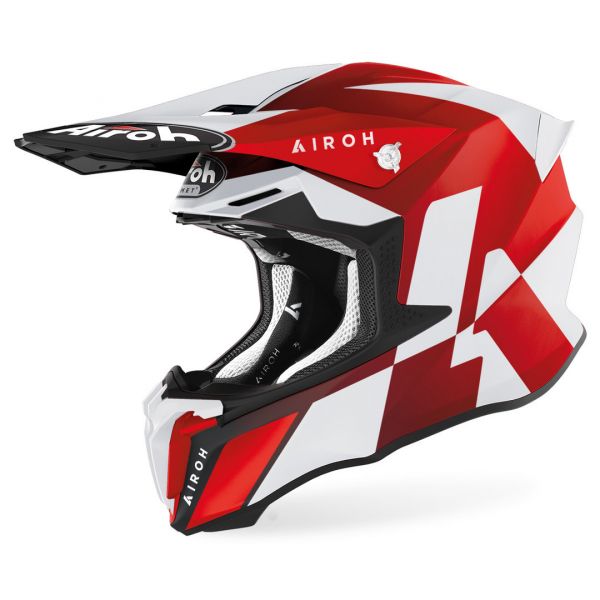 Helmets MX-Enduro Airoh Moto MX Helmet Twist 2.0 Lift Red Matt