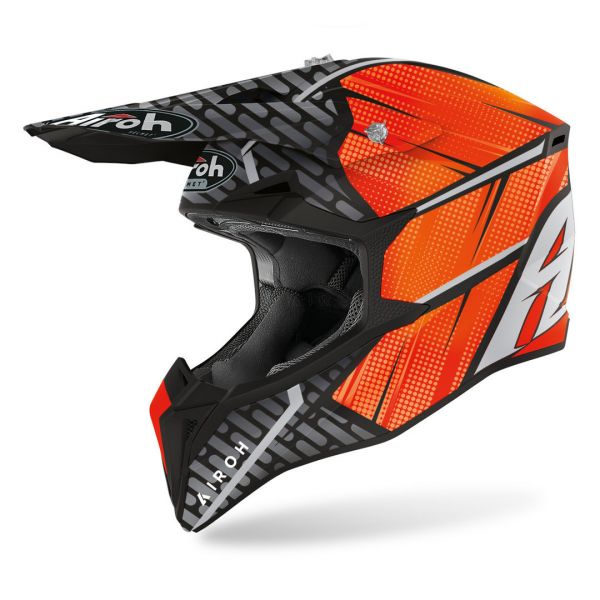 Helmets MX-Enduro Airoh Moto MX Helmet Wraap Idol Orange Matt